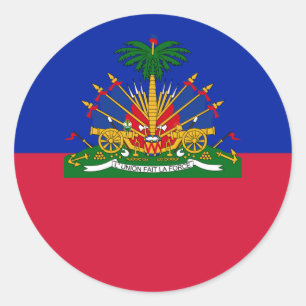 Adesivo Bandeira e Casaco de armas do Haiti