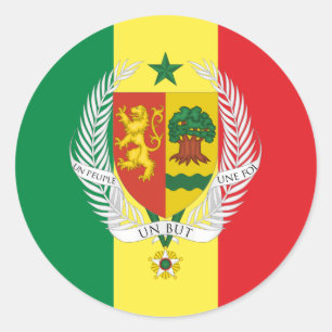 Adesivo Bandeira e Casaco de armas do Senegal