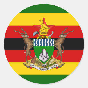 Adesivo Bandeira e Casaco de Armas do Zimbabué, Bandeira 