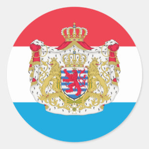 Adesivo Bandeira e Casaco de armas luxemburguesa, Luxembur