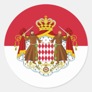Adesivo Bandeira e Casaco de armas monégasque, Bandeira d