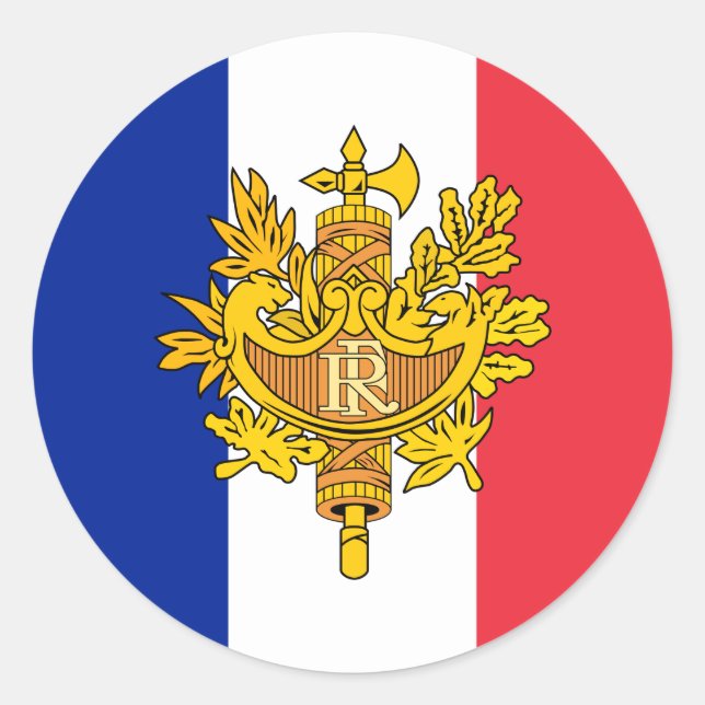 Adesivo Bandeira e emblema franceses, Bandeira da França (Frente)