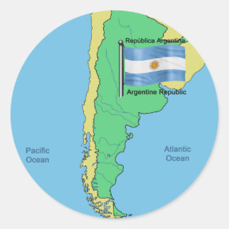 Adesivo Bandeira e Mapa da Argentina