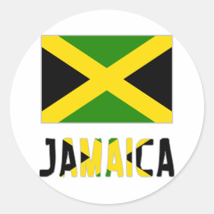 Adesivo Bandeira e Palavra da Jamaica
