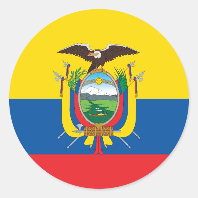 Adesivo Bandeira Equador (Equador) (Frente)