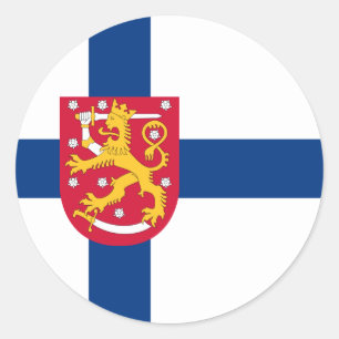 Adesivo Bandeira finlandesa e Casaco de armas, Bandeira da