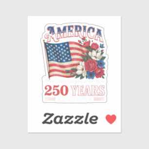 Adesivo Bandeira Floral América 250 Anos