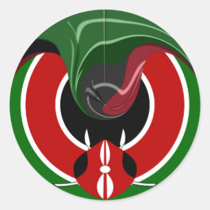 Adesivo Bandeira Fluid Kenyan