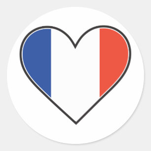 Adesivo Bandeira francesa do coração