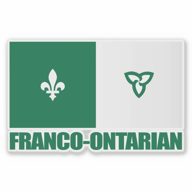 Adesivo Bandeira Franco-Ontariana (Frente)