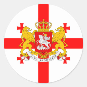 Adesivo Bandeira georgiana e Casaco de armas, Bandeira da