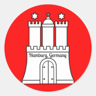 Adesivo Bandeira Hamburgo, Alemanha