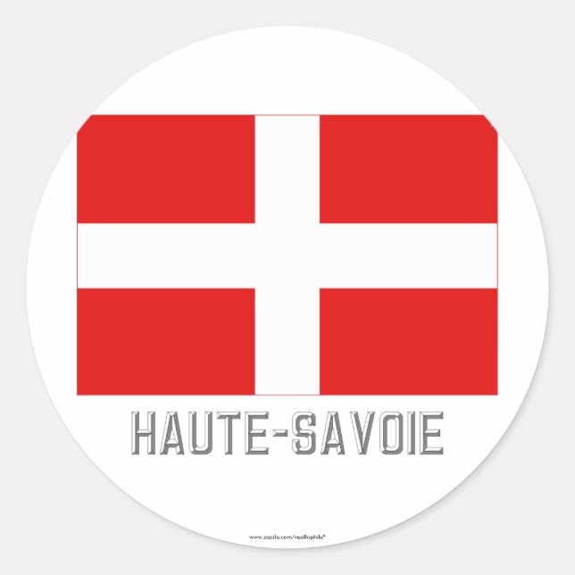 Adesivo Bandeira Haute-Savoie com nome (Frente)