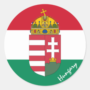 Adesivo Bandeira húngara, férias de Emblem e Hungria/esp