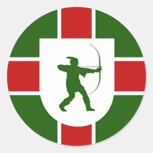 Adesivo bandeira Inglaterra Robin Hood da região de