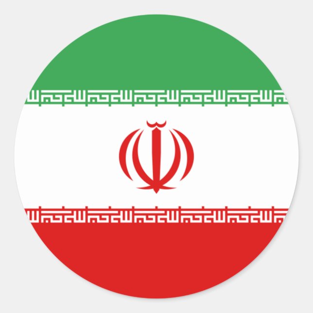 Adesivo Bandeira iraniana, Bandeira do Irã (Frente)