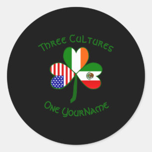 Adesivo Bandeira Irlandesa Mexicana Americana Trevo Person