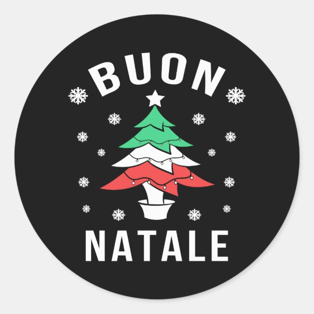 Adesivo Bandeira italiana Buon Natale (Frente)