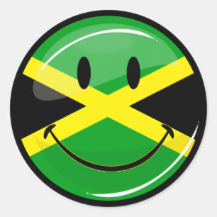 Adesivo Bandeira jamaicana sorridente