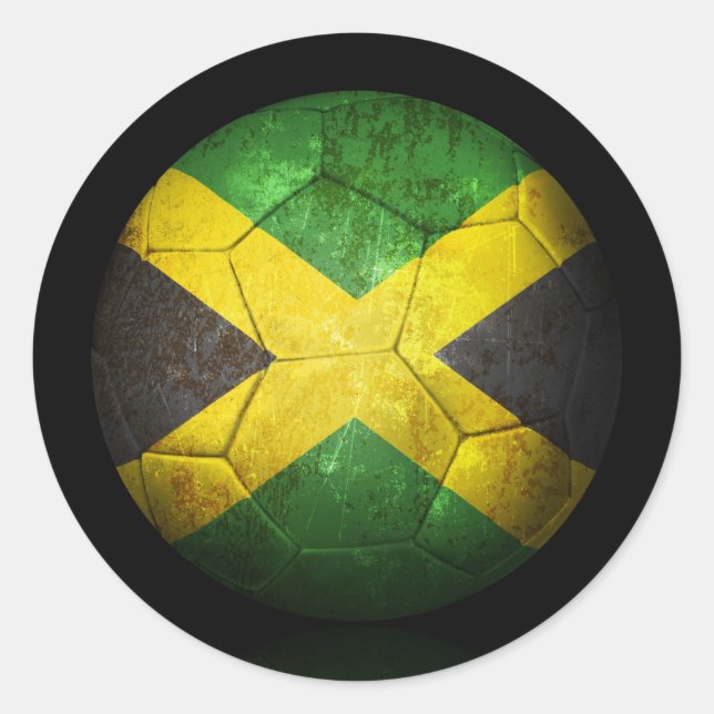 Adesivo Bandeira jamaicana vestida de futebol (Frente)
