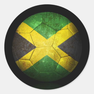 Adesivo Bandeira jamaicana vestida de futebol
