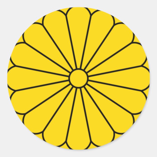 ADESIVO BANDEIRA JAPÃO - CASACO DE ARMAS - SELO IMPERIAL (Frente)