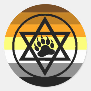 Adesivo Bandeira judaica do orgulho do urso