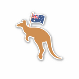 Adesivo bandeira kangaroo australia