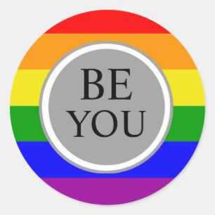 Adesivo Bandeira Legal do Orgulho Gay Seja Você