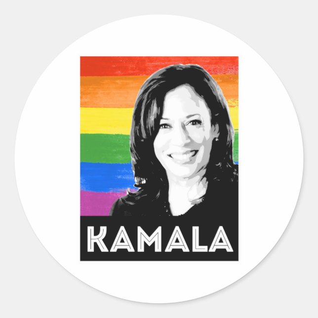 Adesivo Bandeira LGBT - KAMALA HARRIS 2020 (Frente)