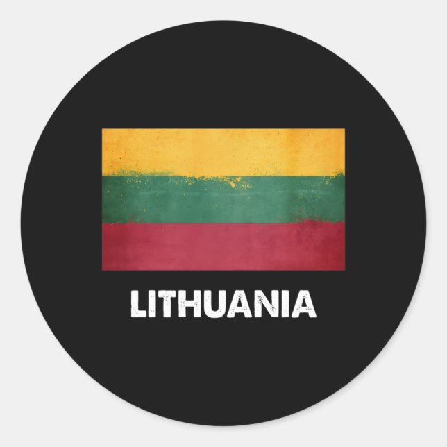 Adesivo Bandeira Lituânia Lituânia (Frente)