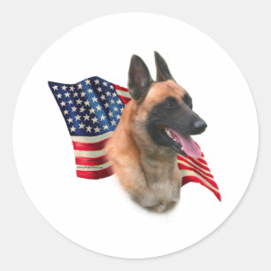 Adesivo Bandeira Malinois belga