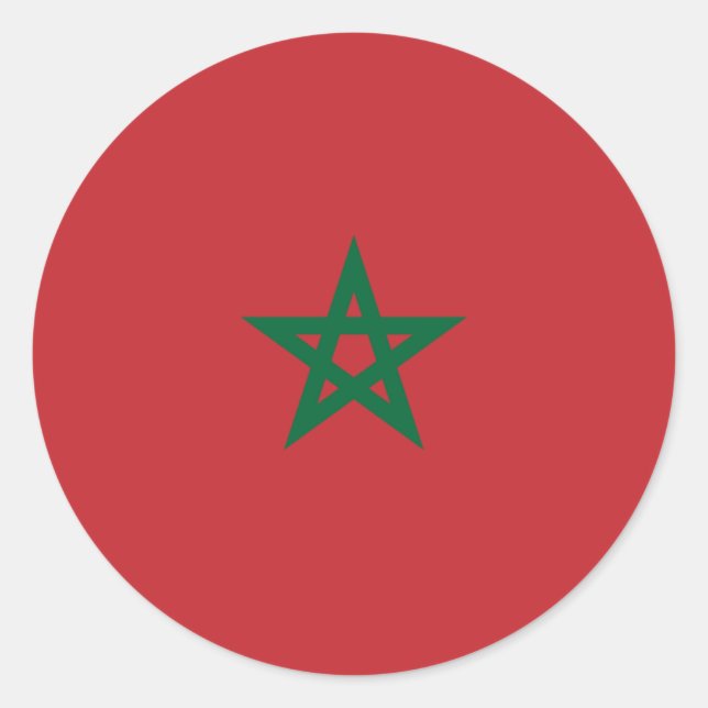 Adesivo Bandeira marroquina, Bandeira de Marrocos (Frente)