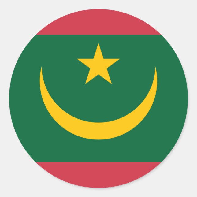 Adesivo Bandeira mauritana, Bandeira da Mauritânia (Frente)
