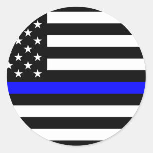 Adesivo Bandeira Memorial dos Policiais da Linha Azul-Thin