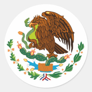 Adesivo Bandeira mexicana / Casaco de armas mexicana