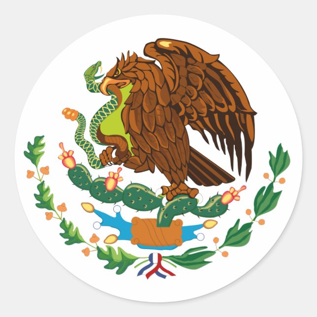Adesivo Bandeira mexicana / Casaco de armas mexicana (Frente)