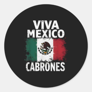 Adesivo Bandeira Mexicana Viva Cabrones