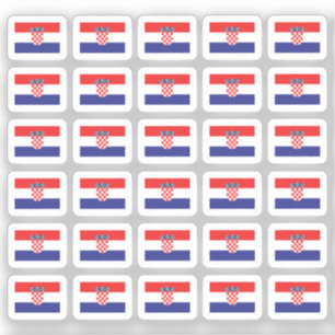 Adesivo Bandeira minúscula da Croácia 30pcs