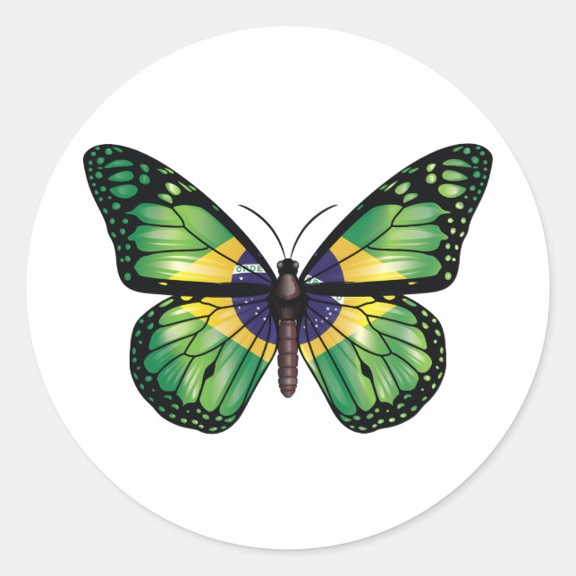 Adesivo Bandeira Monarca da Borboleta do Brasil (Frente)