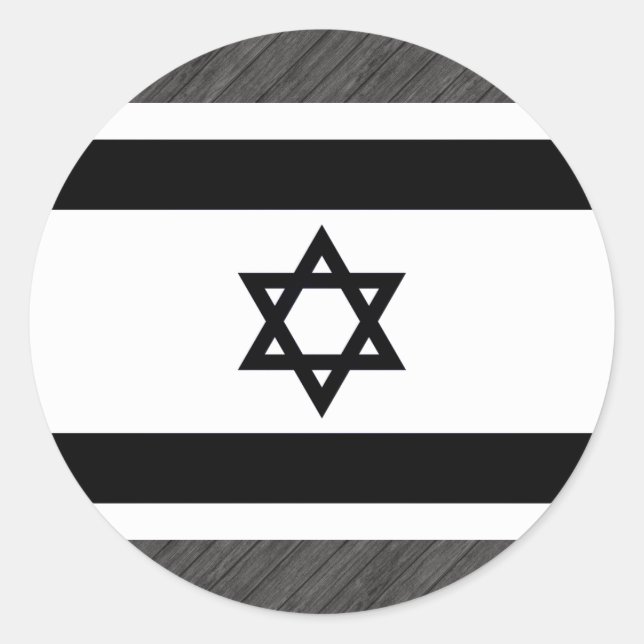 Adesivo Bandeira Monocromática de Israel (Frente)