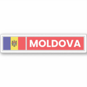 Adesivo Bandeira Nacional da Moldávia