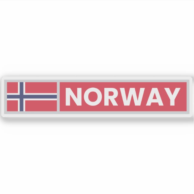 Adesivo Bandeira Nacional da Noruega (Frente)