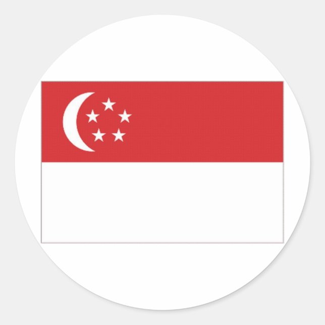 Adesivo Bandeira Nacional de Singapura (Frente)