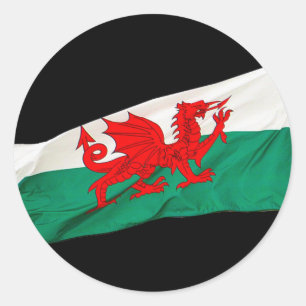 Adesivo Bandeira nacional de Wales, o dragão vermelho