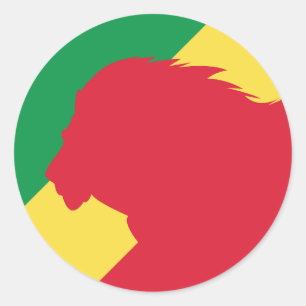 Adesivo Bandeira Nacional do Congo Lion Congolês