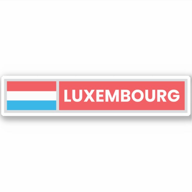 Adesivo Bandeira Nacional do Luxemburgo (Frente)