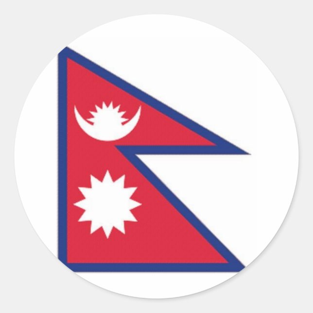 Adesivo Bandeira Nacional do Nepal (Frente)