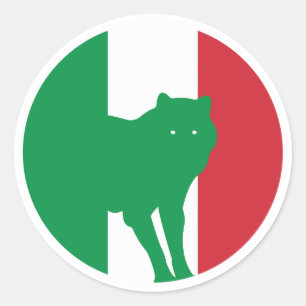 Adesivo Bandeira Nacional Italiana do Lobo