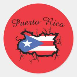 Adesivo Bandeira Nacional Mínima do Mapa de Porto Rico